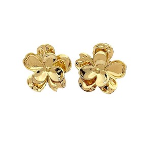 Boucles d'oreilles clous fleur plaqué or pour femme, bijoux vintage tendance, cadeau fabriqué en Chine 2024 JX005 - Product Image 2