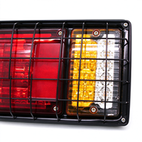 Feu arrière LED rectangulaire pour semi-remorque, rouge, ambre, clair, combiné, avec câbles de raccordement pour composant arrière de semi-remorque