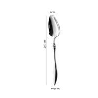 Yousumei Ensemble de couverts de luxe léger de style occidental en acier inoxydable 304, finition polie, design créatif haut de gamme, comprenant couteau à steak, fourchette et cuillère