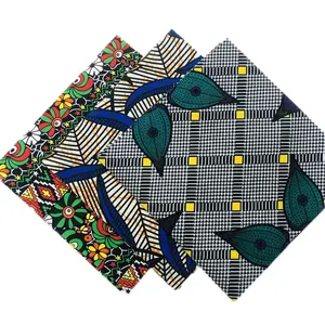 100% कपास अफ्रीका के मोम मुद्रित कपड़े के घरेलू वस्त्र के लिए मुद्रित कपड़े के लिए