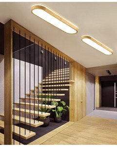 Hiện đại Nhật Bản phòng ngủ LED Đèn tối giản Acrylic ánh sáng Trần gỗ đơn giản cơ sở thép không gỉ điều khiển từ xa IP65 AC Power - Product Image 5