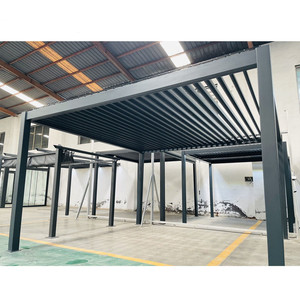 Pergola en aluminium de qualité commerciale pour hôtels, cafés et parcs publics conçue pour la circulation à <span class=keywords><strong>pied</strong></span> lourd Pergola en aluminium avec lumière - Product Image 5