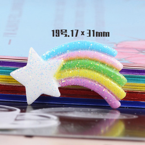 CHENXI Adornos de Resina Artísticos Pintados con Parte Trasera Plana, Modelo Unicornio Arcoíris con Purpurina, para Scrapbook y Decoración Festiva - Product Image 6