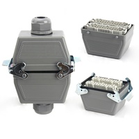 Conector Industrial de Alta Resistencia BYLJQ para Alimentación HE-048, Carcasa de Aluminio de 48 Pines para Mecánica de Robots, Equipos de Cableado para Tránsito Ferroviario