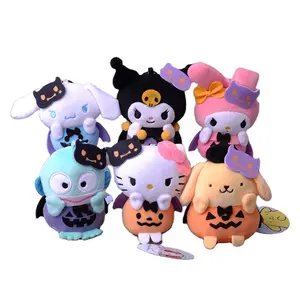 Newstar NS-0026 Cartoon Kreative Halloween-Serie Kuromi Melodie Katze Plüsch tier Kuromi Meine Melodie Puppen Schlüssel bund Plüsch