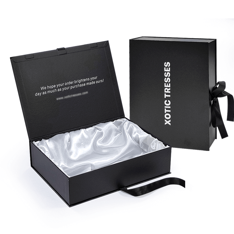 Custom Magnetic Creative Gift Wig Boxes Weave Package logo Hard Cardboard Folding Closure Paper Packaging Boxes