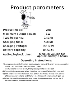Loa Bluetooth không dây thông minh di động thiết kế phi hành gia Z18, âm thanh nổi, loa siêu trầm, hộp âm thanh, loa tiệc phi hành gia cực ngầu - Product Image 5