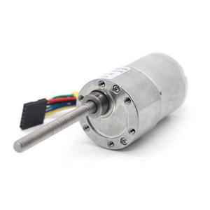 Motorreductor 3530 con montaje de brida de 32 mm, 300 RPM, 12V/24V, motor de CC con escobillas y eje roscado, reducción de engranajes metálicos - Product Image 1