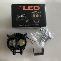M0124 Led Hibou Phare Auxiliaire Antibrouillard Phares Double Couleur 12v-20v Conduite Utv Atv Pod Lampe Laser Mini Projecteur