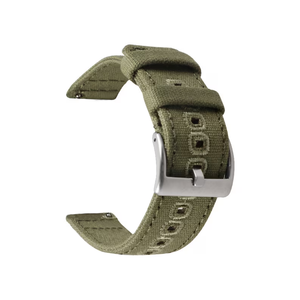 Bracelet de montre en tissu toile personnalisé Upro avec boucle en acier inoxydable à dégagement rapide pour montre intelligente, tailles 18/20/22 mm, vert - Product Image 6