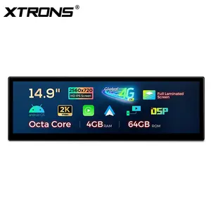 Xtrons 14.9 inch 2560*720 Carplay màn hình Android 13 64GB 4 gam LTE Navigation GPS cho BMW 3 Series E90 E91 E92 e93 M3 2004-2008