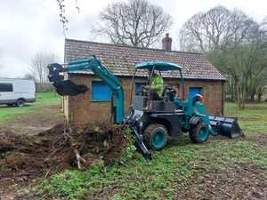 TOHO-Retroexcavadora cargadora pequeña con tracción en las 4 ruedas, mini retroexcavadora cargadora de ruedas, fábrica de China, a la venta, 2017 - Product Image 3