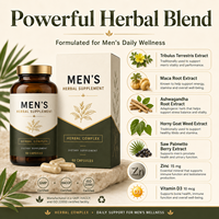 Complexe Herbal pour Hommes 1200mg en Capsules – Tribulus Terrestris, Maca, Ashwagandha, Horny Goat Weed, Saw Palmetto, Zinc D3 – Végétalien