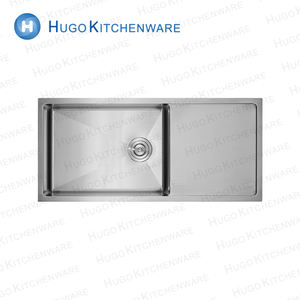 手作りの304ステンレス製キッチンシンク、大型100*44cm、プレート付き - Product Image 3