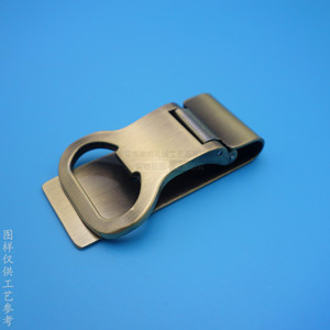 Abridor de botellas de aleación de zinc, bronce antiguo, clip metálico plano portátil para abrir botellas de cerveza, accesorio. - Product Image 1