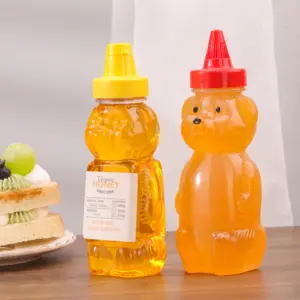 Hot Selling PE Plastiks auce Honig flasche mit Ausguss düse Klappdeckel Quetsch flasche Plastik Ketchup Flasche