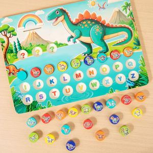 Juego de Palabras con Temática de Dinosaurios para Niños Pequeños, Juguete Montessori de Madera con Tarjetas Educativas - Product Image 3