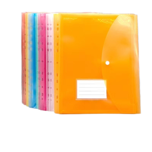 Biểu tượng tùy chỉnh 11 lỗ PP túi tài liệu với nút thư mục tập tin - Product Image 1