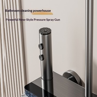 Système de douche à affichage numérique LED, touches piano, thermostatique, avec douchette pluie et pulvérisateur bidet, pour projets hôteliers OEM