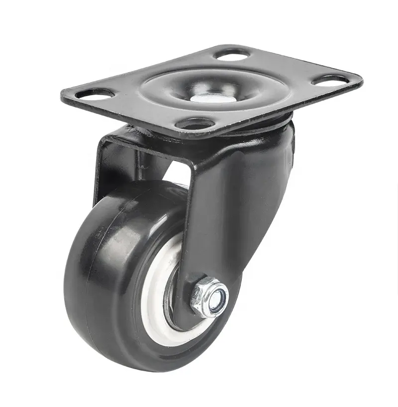 Roda resistente para móveis, 2 polegadas 50 mm pvc/pu caster para móveis carrinho e dispositivo giratório roda fixa de freio