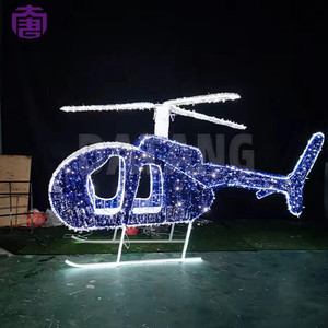 Lumière LED en forme d'avion, décoration de Noël imperméable pour l'extérieur, lampe de jardin, éclairage de fête - Product Image 6
