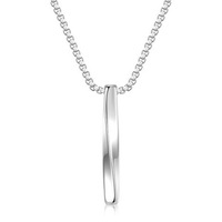 Magnifique Collier Pendentif Rectangulaire Classique Homme, Chaîne Cubaine en Acier Inoxydable pour Hommes, Cadeau Bijoux