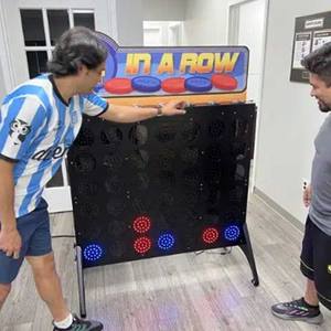 Boutons LED électroniques pour jeu de stratégie lumineux, jeu d'arcade LED 4 en ligne, machine d'arcade pour événements et locations de fêtes, équipement de terrain de jeux - Product Image 1