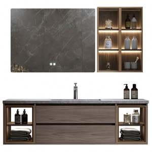 Muebles de Baño de Doble Uso Personalizados de Fábrica BALOM para Casa, Diseño de Villa de Alta Calidad, Gabinetes de Baño Montados en la Pared - Product Image 1