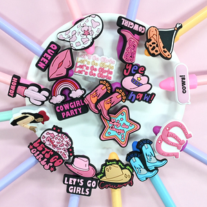 Grazioso cappello a matita con decorazione a matita cow girls graziosi ciondoli con decorazione a Clip a matita in Pvc - Product Image 5