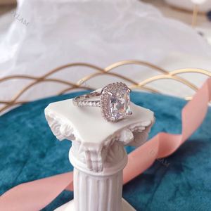 Nouvelles arrivées Dylam, vente chaude, sans MOQ, bagues de mariage pour femmes de luxe de haute qualité avec pierres CZ 8A, bagues en argent sterling S925, bijoux - Product Image 5