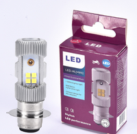 Ampoule de phare de moto T19 LED H4 BA20D P15D phare auxiliaire de moto 4LED puce 20W ampoules accessoires hors route