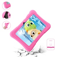 Tablette pour enfants 7 pouces, tablette éducative pour enfants, processeur quadricœur, avec protection en silicone pour enfants