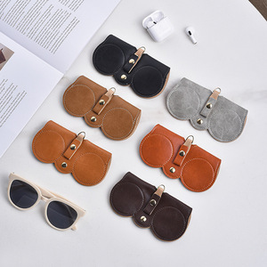 Estuche para Gafas de Sol de Cuero PU, Bolsa de Almacenamiento Portátil para Gafas con Correa para la Muñeca, Suministro de Fábrica - Product Image 1