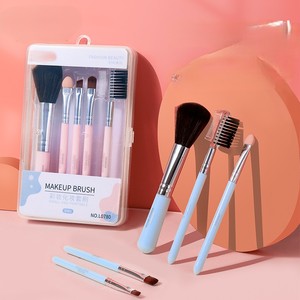 Ensemble de pinceaux de maquillage vegan, marque privée, luxe, 5 pièces, ensemble de pinceaux de maquillage de voyage de haute qualité avec boîte d'emballage - Product Image 5