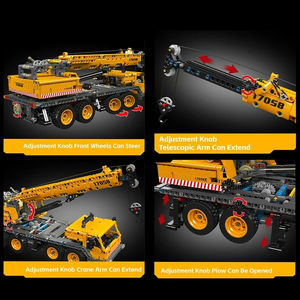 Moule <span class=keywords><strong>King</strong></span> 17058 série d'ingénierie Moc technique grue mobile motorisée bloc de construction jouets télécommande camion électrique briques - Product Image 6