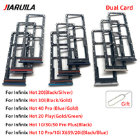 Plateau de carte Sim pour Infinix Hot 10 40 Pro 10i X659 20 Play 20i 30 30i 50 Pro Plus pièces de rechange de téléphone de plateau de mémoire précise Durable