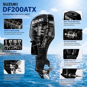 <span class=keywords><strong>Moteur</strong></span> hors-bord marin Suzuki 200 CV DF200ATX 4 temps 4 cylindres, double et triple, pour <span class=keywords><strong>bateau</strong></span> de pêche et <span class=keywords><strong>bateau</strong></span> de travail - Product Image 4