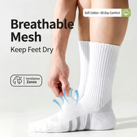 Chaussettes de course anti-ampoules sans coutures avec talon rembourré, compression, chaussettes de sport à séchage rapide