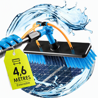 Brosse de nettoyage solaire télescopique de 3,6 mètres vendue directement par l'usine, équipement de nettoyage photovoltaïque économique, brosse de nettoyage domestique