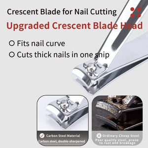 ホンスターズ特許取得済みデザイン 花柄ハンドル フラットネイルクリッパー 斜め先端 クリッパー 耐久性 エコフレンドリー 軽量 メンズ用 - Product Image 2