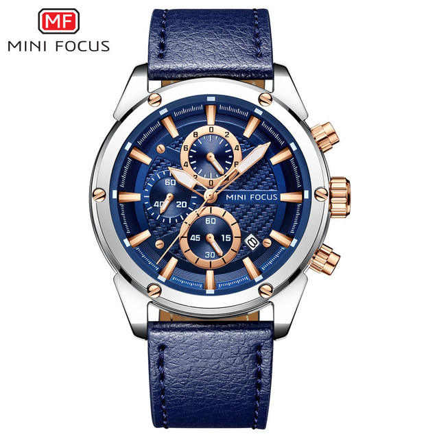 MINI FOCUS MF0161G Fashion Business Brand Luxury Watches Hot-selling Watch Luminous Leather Watch