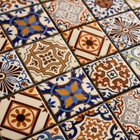 Vente directe usine – Bon prix – Mosaïque de carreaux en céramique émaillée marocaine antique à motif encre pour crédence de cuisine
