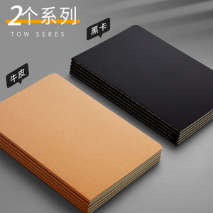 Carnet en papier kraft épaissi A5/B5, couverture rigide simple pour la salle <span class=keywords><strong>de</strong></span> classe, cahier ligné et quadrillé pour étudiants, reliure cousue, bloc-notes, cadeau, vente en gros - Product Image 4