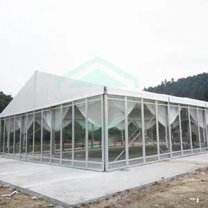 In alluminio evento vetro Carpa prefabbricato baldacchino casa banchetto commerciale festa di nozze all'aperto tenda tendone con rivestimento decorazione