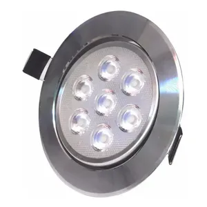 Moderna Lámpara de Techo Empotrada LED Ajustable de 7W con Acabado Blanco Satinado, Base de Aluminio, Cubierta de PMMA, Luz Diurna de 5000K, Clasificación IP44 - Product Image 3