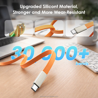 Cable USB C a Lightning 2 en 1 de 240W con Carga Súper Rápida, Soporte Plegable para Teléfono y Cable de Silicona para iPhone, MacBook y Samsung, 1.2M