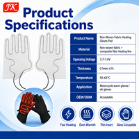 Gants chauffants Jinke, rechargeables, électriques, pour l'hiver, la moto, le ski, température réglable, non tissés, fins, légers, USB 7.4V