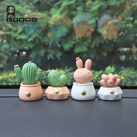 Figura Decorativa de Cactus con Base Oscilante, Mini Planta Ornamental, Adorno Divertido para el Hogar o la Oficina, Regalo Antiestrés