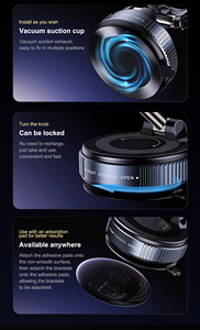 360 Degree Rotating Car Phone Holder Strong Magnets <b>Extendable</b> Mobile Stand Vacuum Suction for for Bed <b>Desk</b> Use - Product Image 5