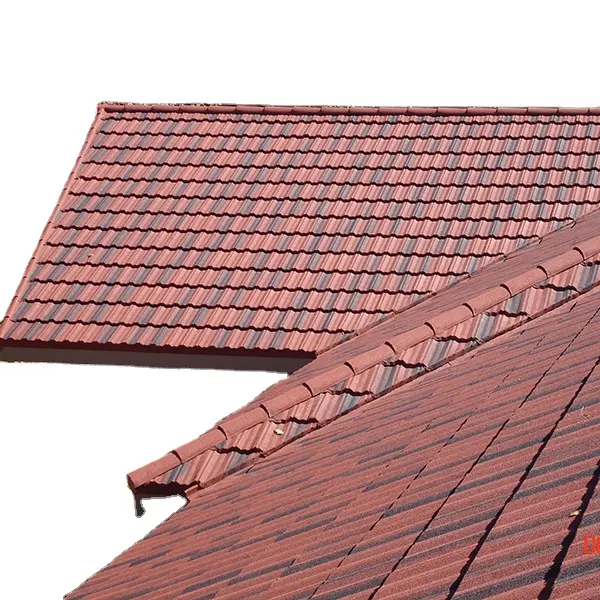 Telhas de telha de metal revestido, materiais de boa qualidade, pedra colorida revestida de aço de metal, telha de metro, telha de teto